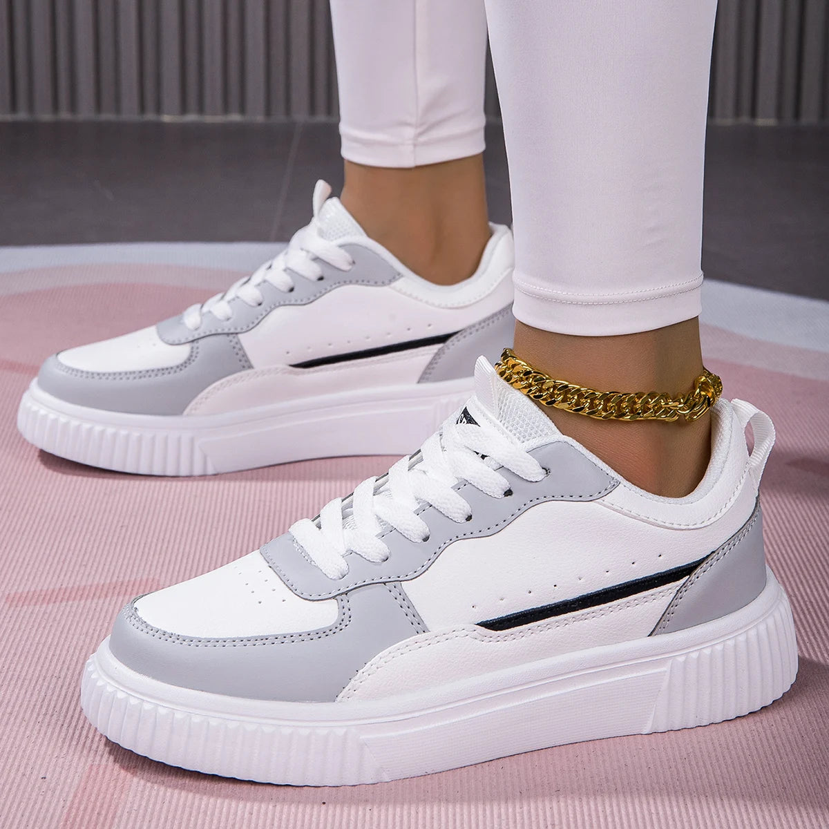 Men's Casual Platform Shoes Fashion Sneakers, Men's Daily Wear Lightweight Walking Shoes, Men's Durable Round Toe Footwear