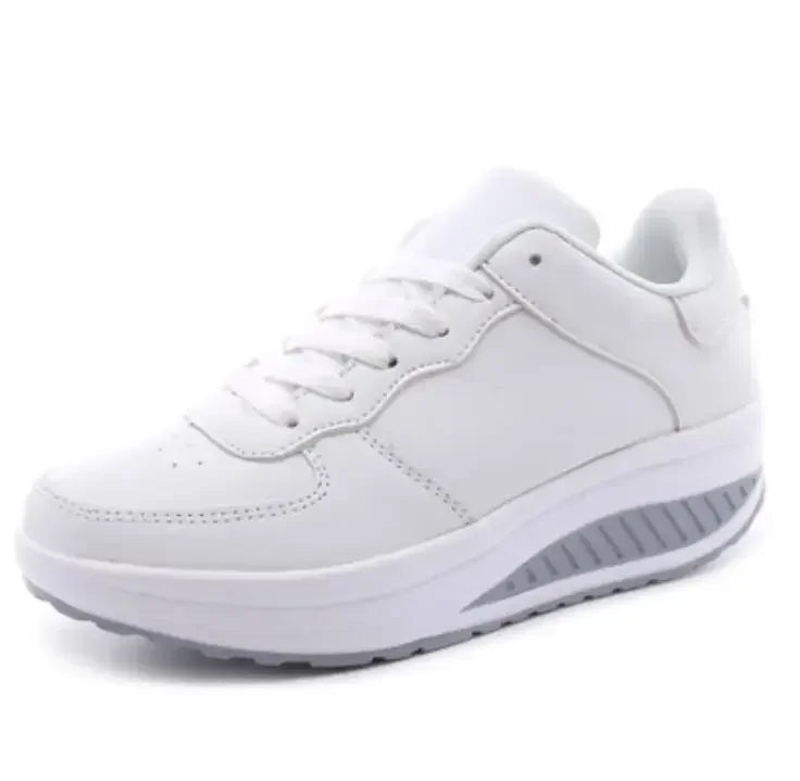 NEW Women Sneakers Breathable Waterproof Wedges Platform Vulcanize Shoes Woman Sneakers Leather Casual Shoes Tenis Feminino