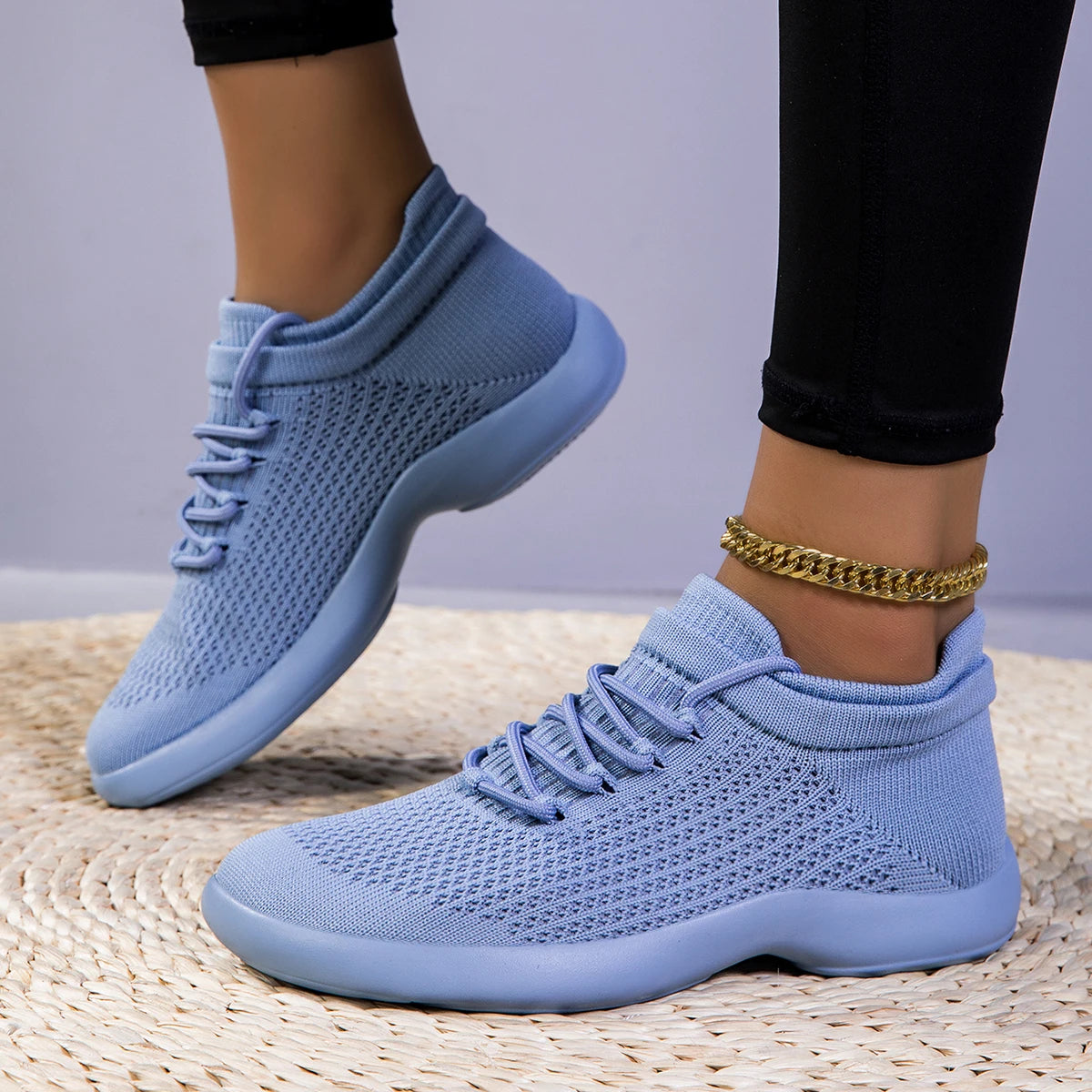 Women's Barefoot Shoes Lightweight Breathable Knit Sneakers Non-Slip Outdoor Sports Running Walking Footwear for Ladies