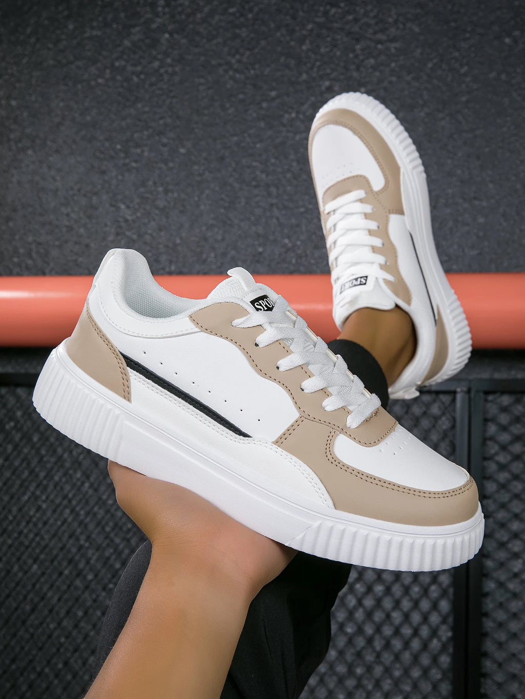Men's Casual Platform Shoes Fashion Sneakers, Men's Daily Wear Lightweight Walking Shoes, Men's Durable Round Toe Footwear