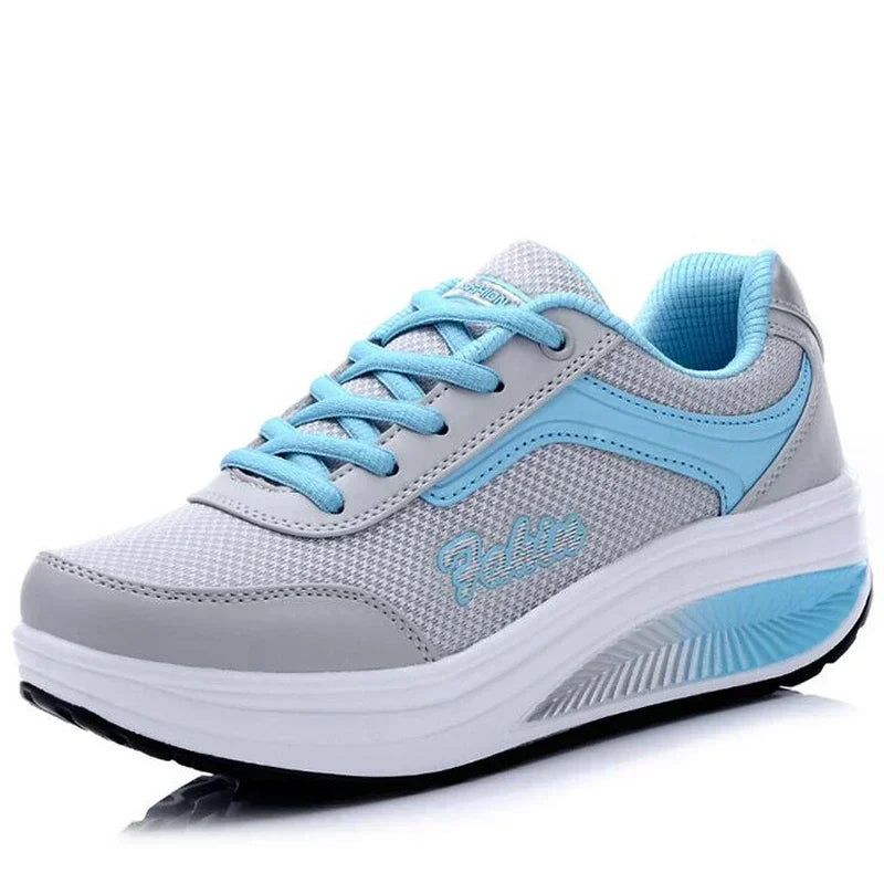 NEW Women Sneakers Breathable Waterproof Wedges Platform Vulcanize Shoes Woman Sneakers Leather Casual Shoes Tenis Feminino
