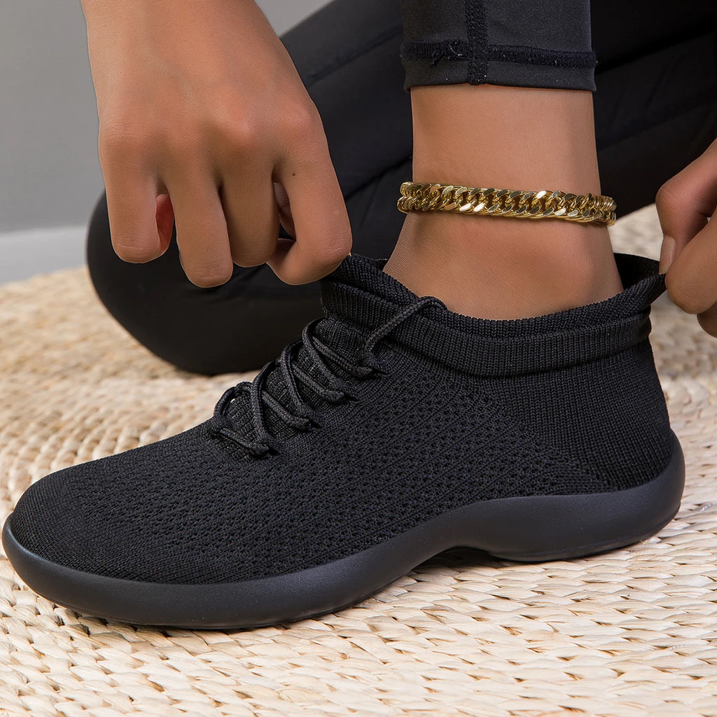 Women's Barefoot Shoes Lightweight Breathable Knit Sneakers Non-Slip Outdoor Sports Running Walking Footwear for Ladies