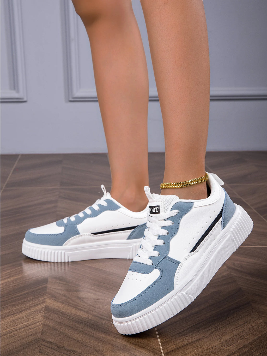 Men's Casual Platform Shoes Fashion Sneakers, Men's Daily Wear Lightweight Walking Shoes, Men's Durable Round Toe Footwear