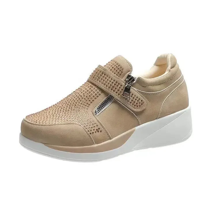 NEW Women's Wedges Sneakers Vulcanize Shoes Sequins Shake Shoes Fashion Girls Sport Shoes platprom Woman Sneakers Woman Footwear
