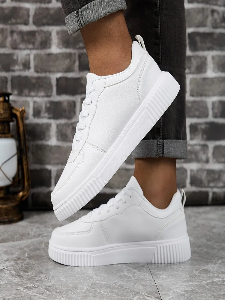 Women's Casual Shoes Breathable Walking Flat Shoes Sneakers White Female Footwear Sports Running Outdoor Walking For Men Tennis