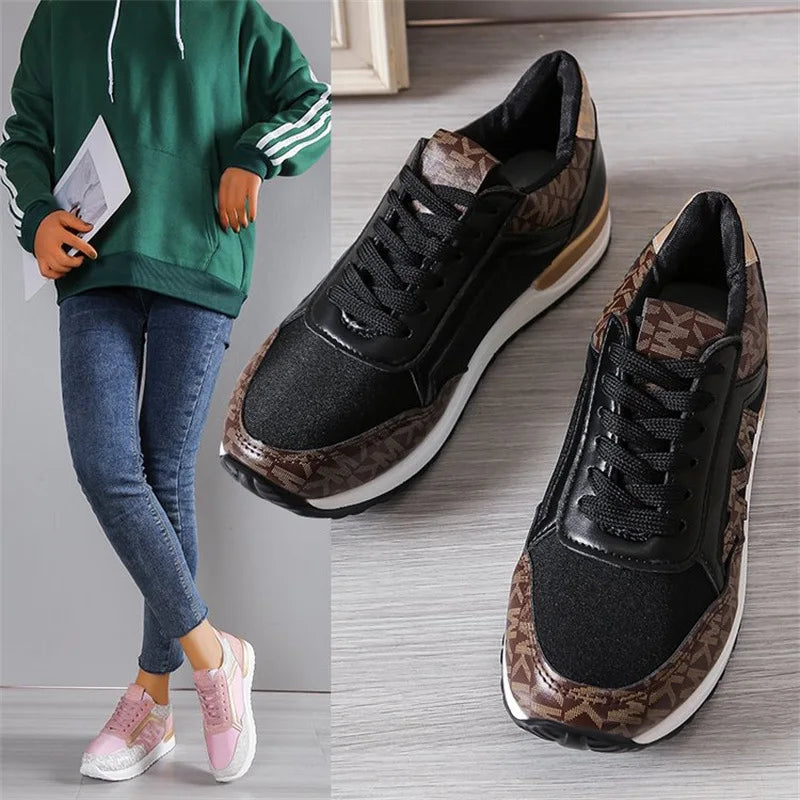 Women's Casual Shoes Black Shoes Trend 2025 Sneakers Women White Vulcanized Shoes Female Tennis Sneaker Running Plus Size 36-43