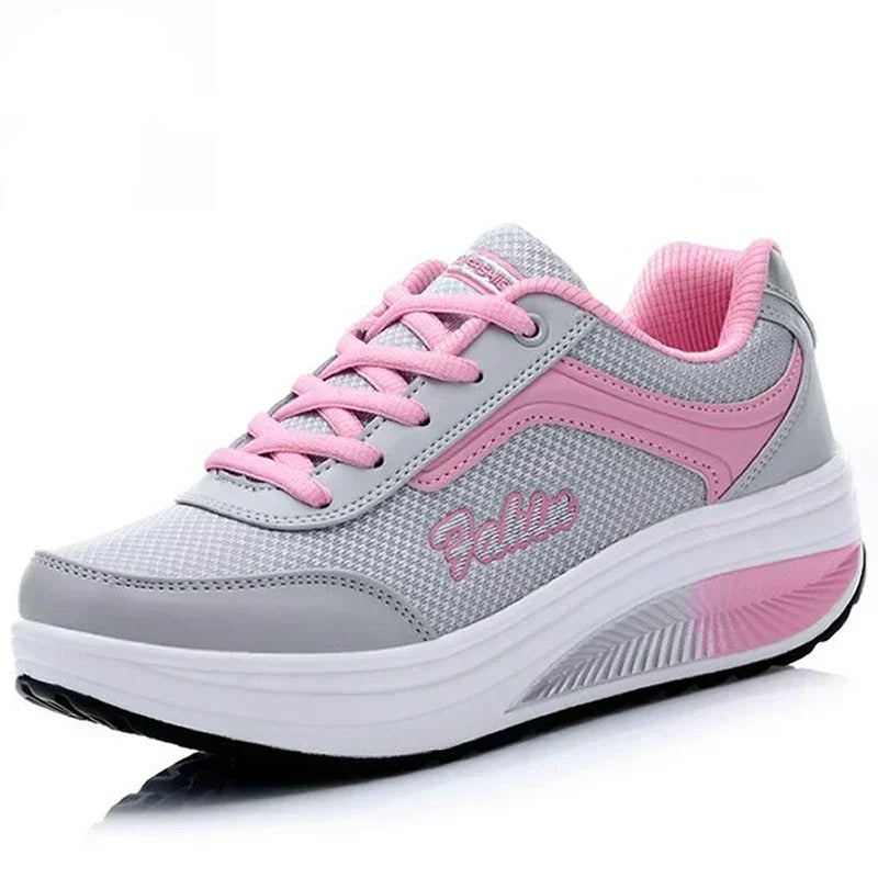 NEW Women Sneakers Breathable Waterproof Wedges Platform Vulcanize Shoes Woman Sneakers Leather Casual Shoes Tenis Feminino