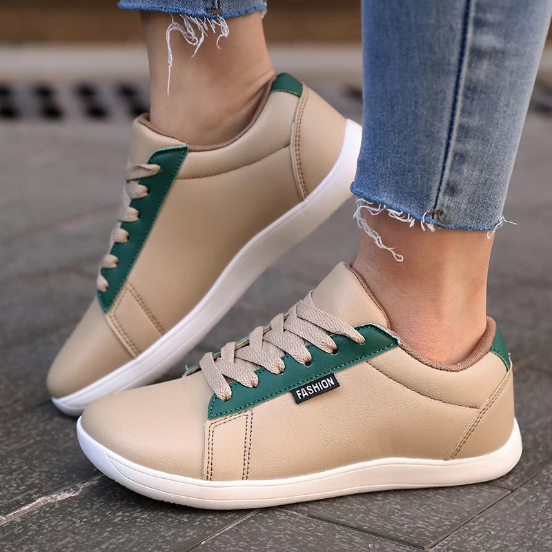 Women Shoes Wide Barefoot Shoes for Women Minimalist Artificial Leather Casual Comfortable Flats White Shoes Walking Sneakers
