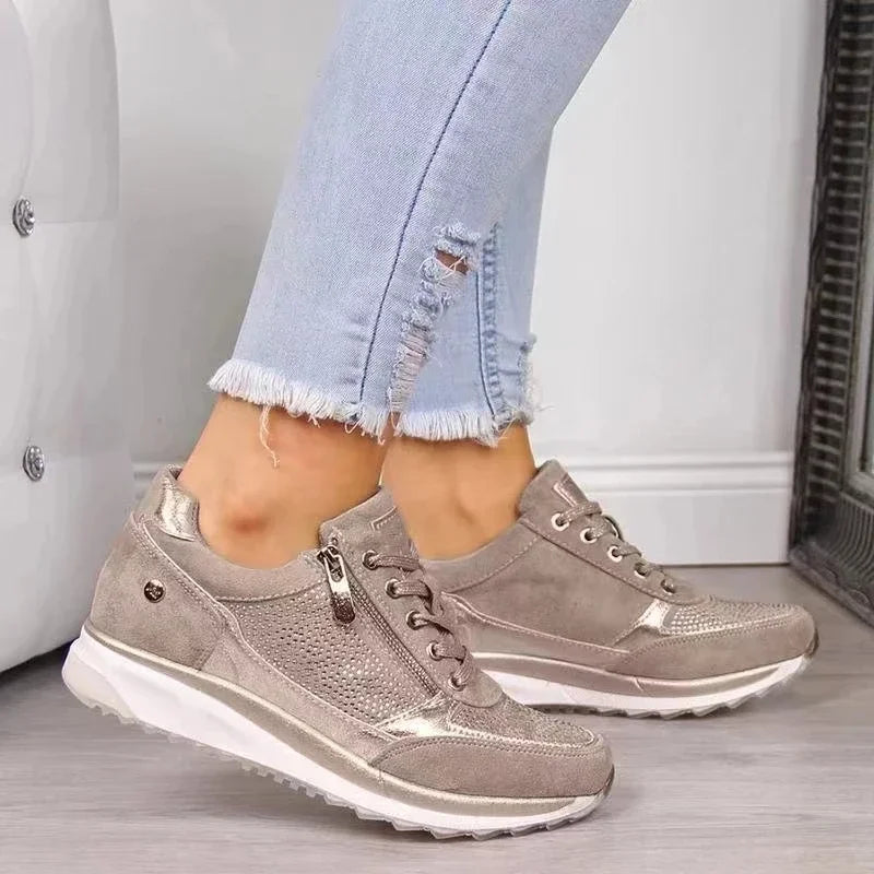 NEW Women's Wedges Sneakers Vulcanize Shoes Sequins Shake Shoes Fashion Girls Sport Shoes platprom Woman Sneakers Woman Footwear