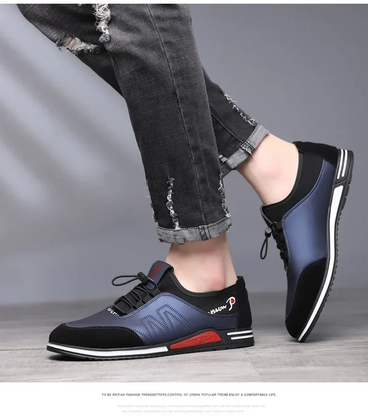 2025 Hot Men's Shoes Lightweight Leather Shoes for Men Soft Soled Male Sneakers Breathable Casual Shoes Slip on Working Footwear