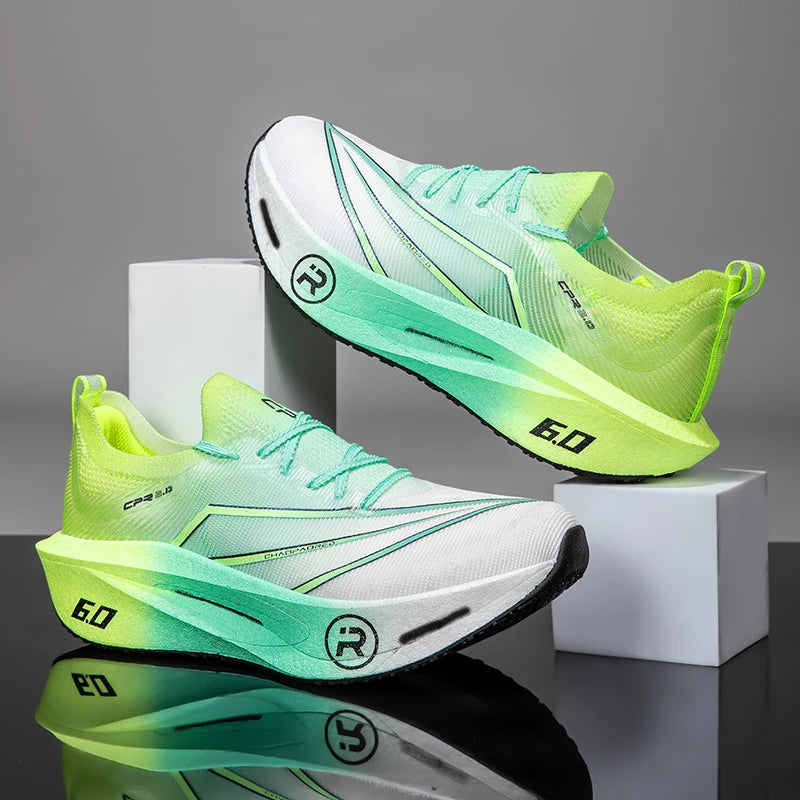 2026Running Shoes Carbon Board Speciality Marathon Men Sports Reticular Breathable Lightweight Women's Athletic Nonskid Sneakers