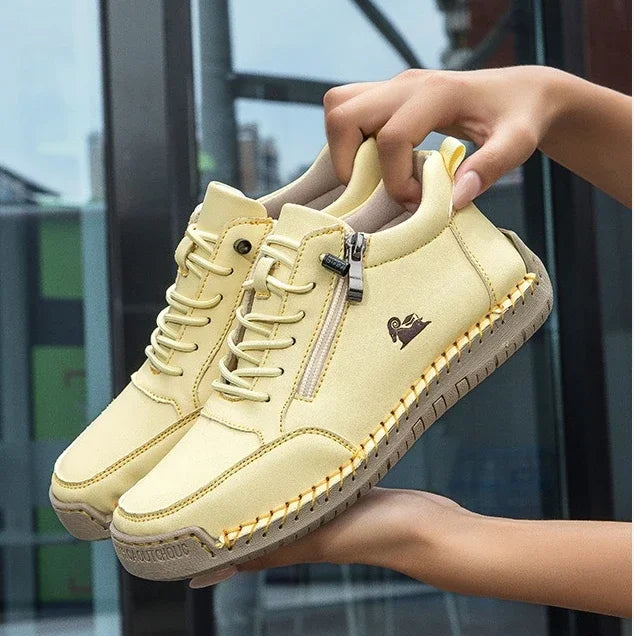 Women's Sneakers Handmade Leather Casual Shoes Outdoor Soft Sports Shoes for Men Classic Anti-slip Leather Shoe Zapatos De Mujer
