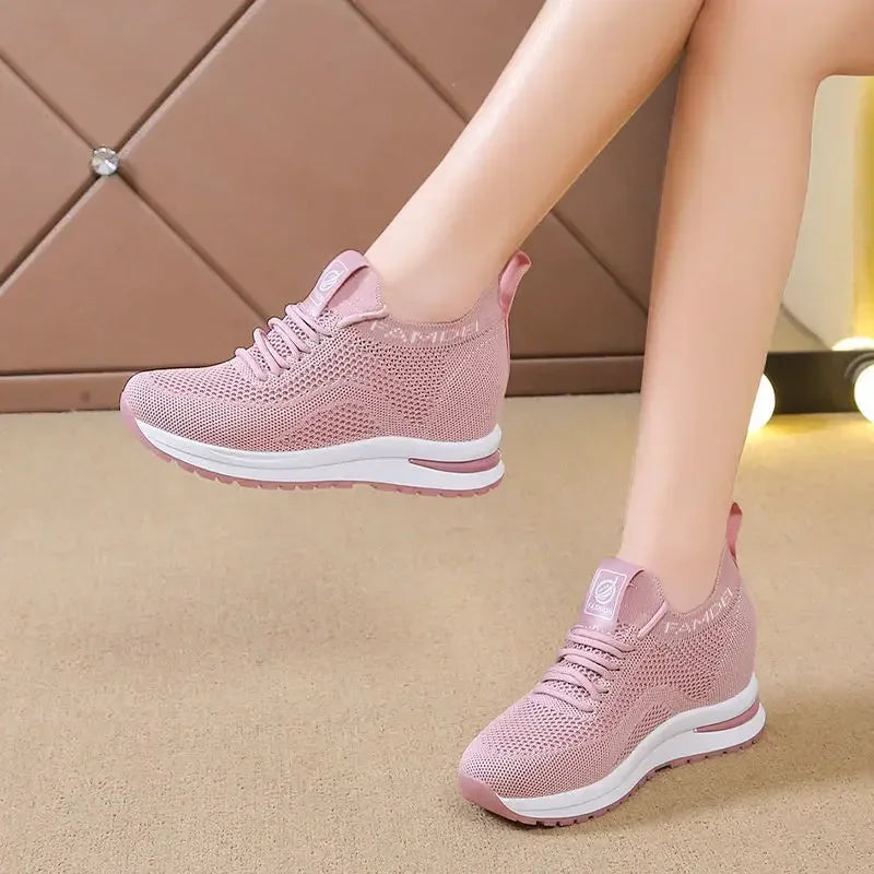 2026 Spring Autumn Casual Shoes for Women Fashion Breathable Platform Mesh Sneakers Female New Designer Sports Tenis De Mujer