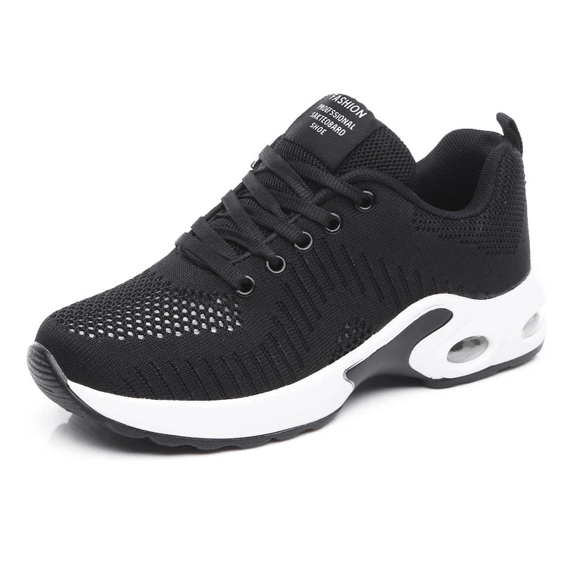 Women Sneakers Lightweight Knitted Shoes Women Casual Flats Shoes Female Tennis Shoes Non-Slip Women Sport Shoes