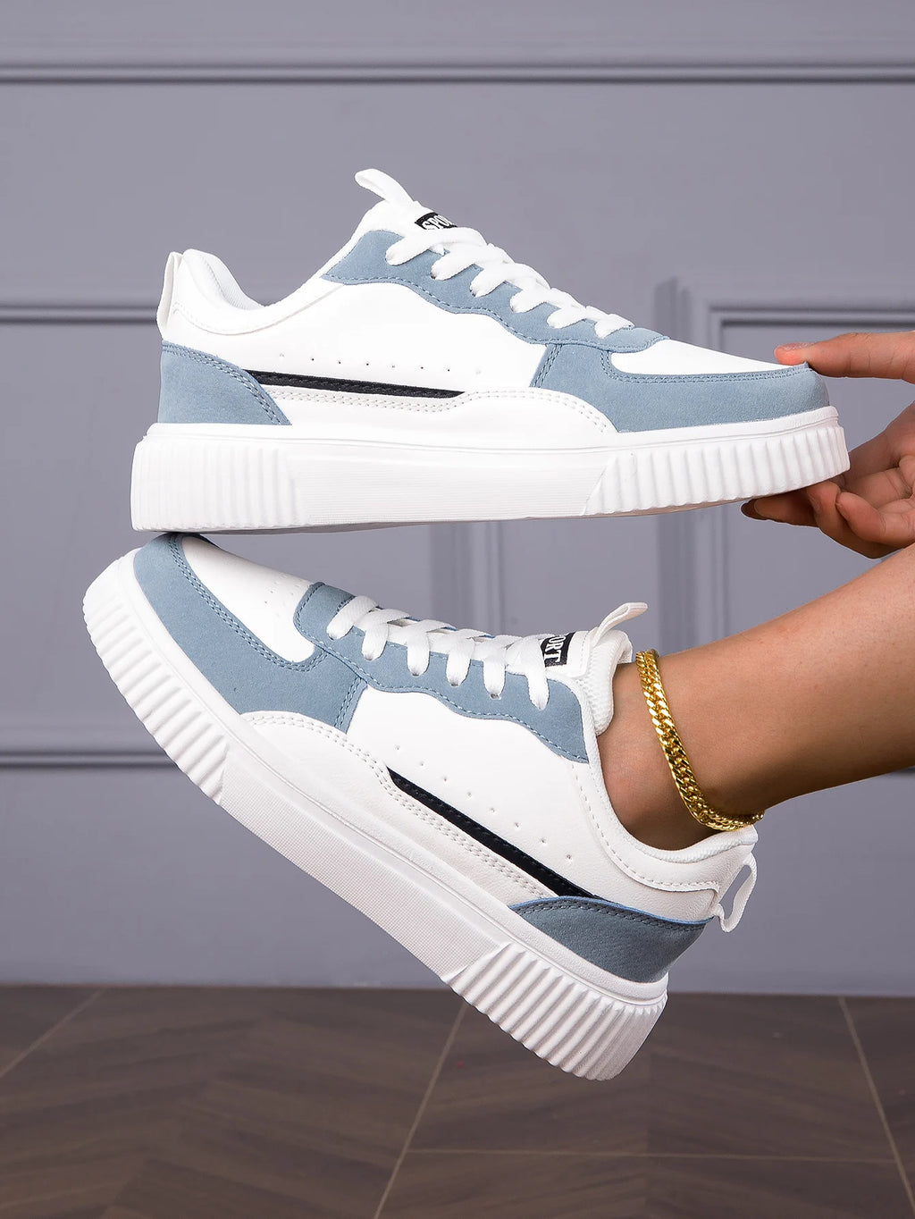 Men's Casual Platform Shoes Fashion Sneakers, Men's Daily Wear Lightweight Walking Shoes, Men's Durable Round Toe Footwear