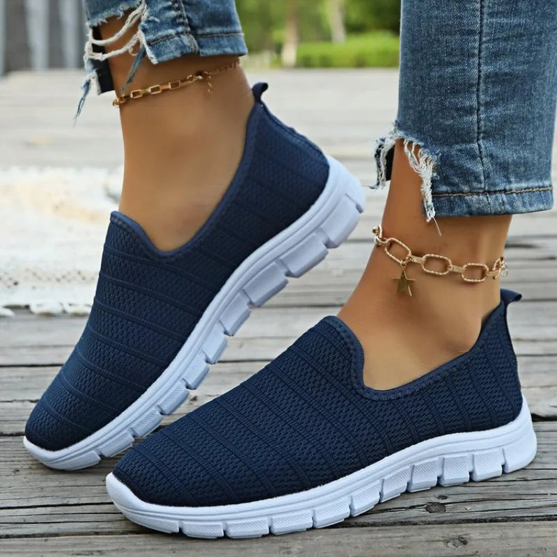 2026 Summer Sneakers Slip On Flat Shoe Women's Fashion Casual Loafers Walking Shoe Outdoor Mesh Soft Bottom Sports