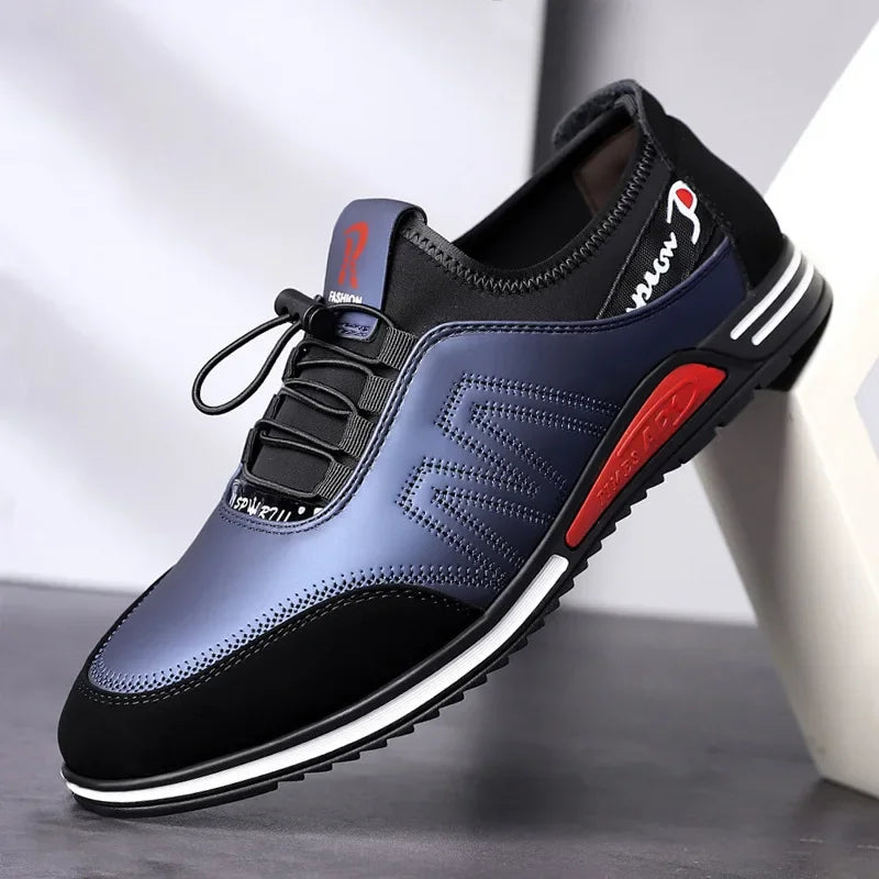 2025 Hot Men's Shoes Lightweight Leather Shoes for Men Soft Soled Male Sneakers Breathable Casual Shoes Slip on Working Footwear