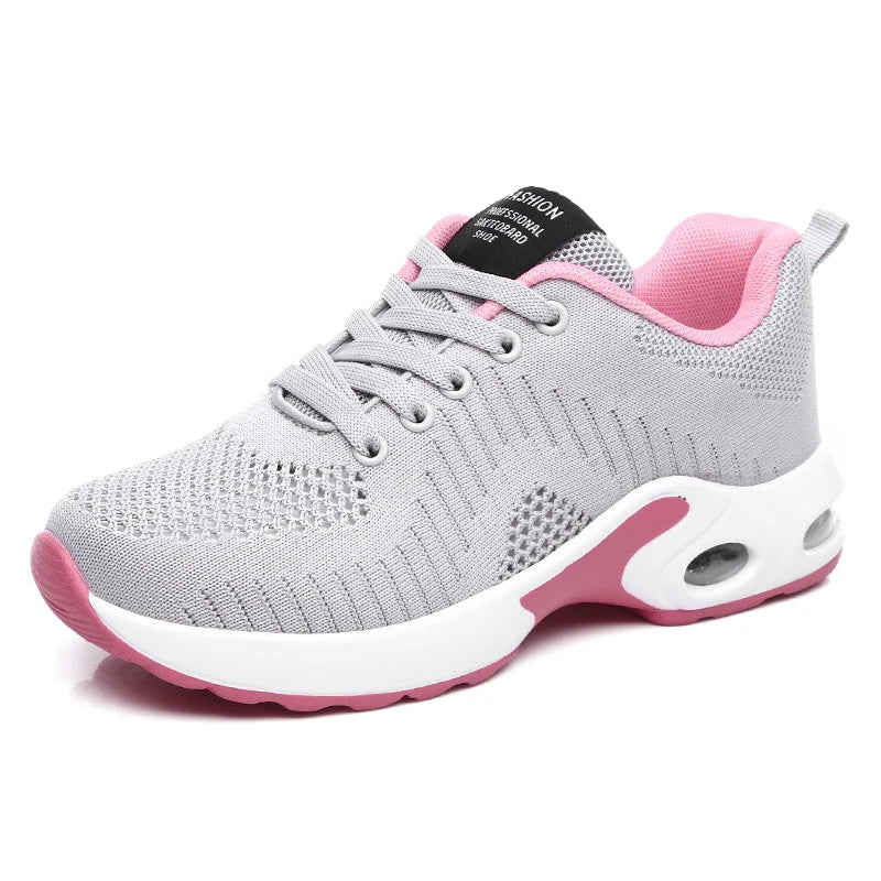 Women Sneakers Lightweight Knitted Shoes Women Casual Flats Shoes Female Tennis Shoes Non-Slip Women Sport Shoes