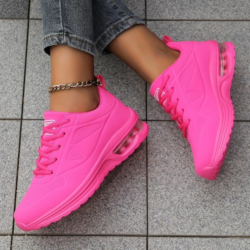 Women's Air Cushion Sneakers — Thick Sole Walking Shoes