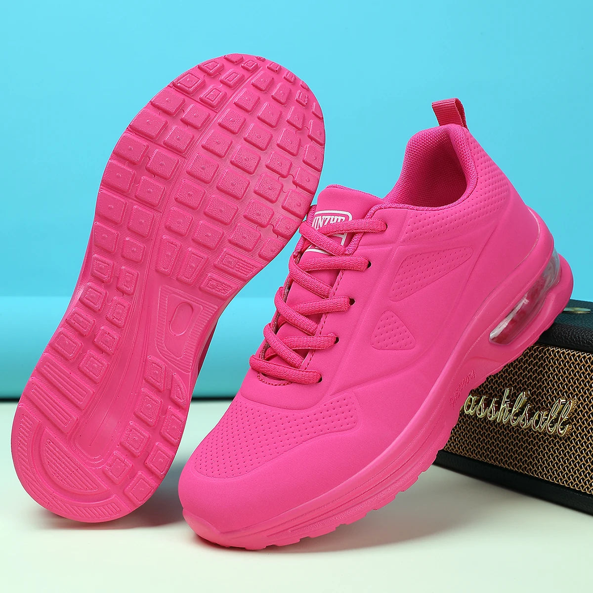Women's Air Cushion Sneakers — Thick Sole Walking Shoes
