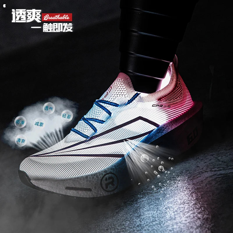 2026Running Shoes Carbon Board Speciality Marathon Men Sports Reticular Breathable Lightweight Women's Athletic Nonskid Sneakers