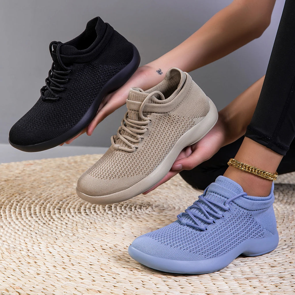 Women's Barefoot Shoes Lightweight Breathable Knit Sneakers Non-Slip Outdoor Sports Running Walking Footwear for Ladies
