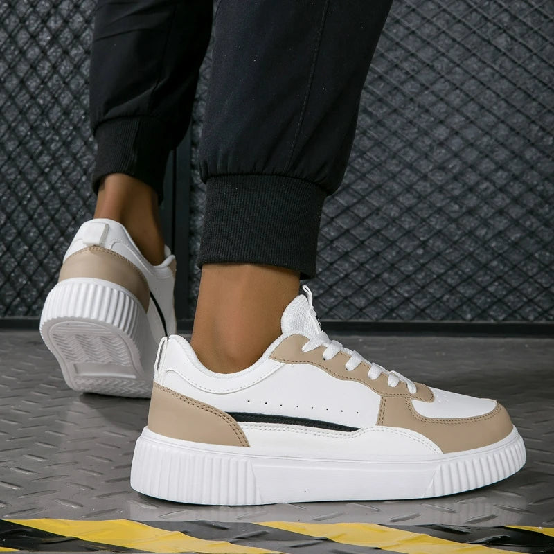 Men's Casual Platform Shoes Fashion Sneakers, Men's Daily Wear Lightweight Walking Shoes, Men's Durable Round Toe Footwear