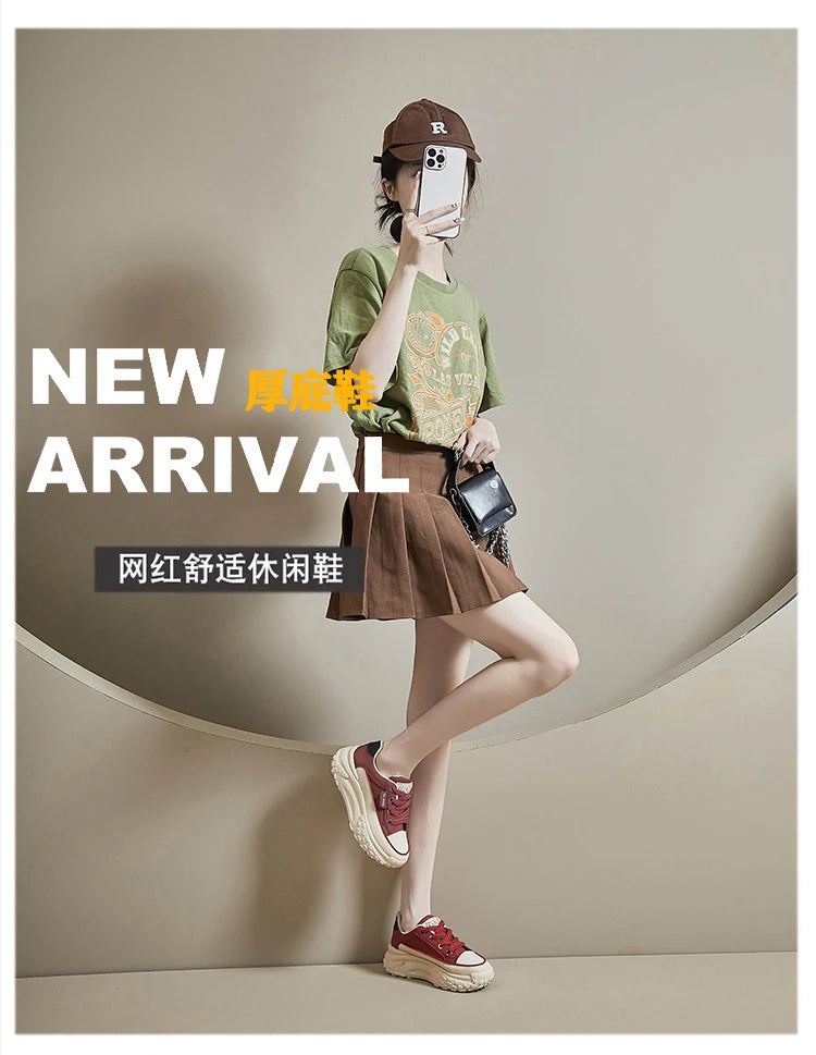 Platform Shoes for Women Outdoor Casual Jogging Sneakers Designer Brand Woman Walking Trainers Wedges Chunky Hiking Footwear