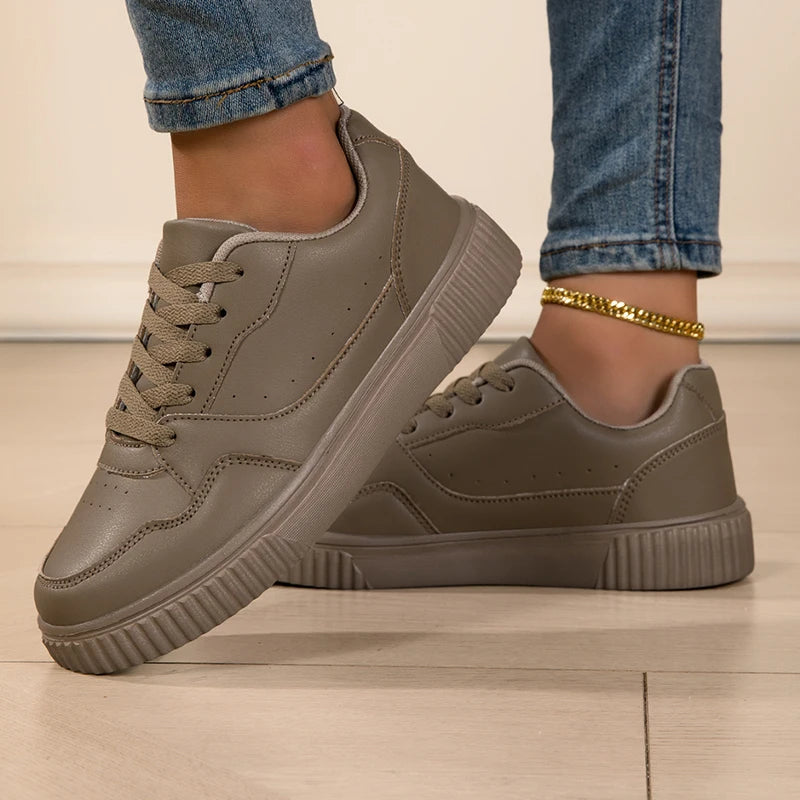 Fashion Women's Black Sneakers Breathable Flat Walking Shoes Outdoor Female Lightweight Non-slip Sports Casual Footwear