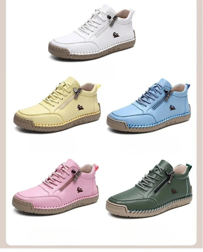 Women's Sneakers Handmade Leather Casual Shoes Outdoor Soft Sports Shoes for Men Classic Anti-slip Leather Shoe Zapatos De Mujer