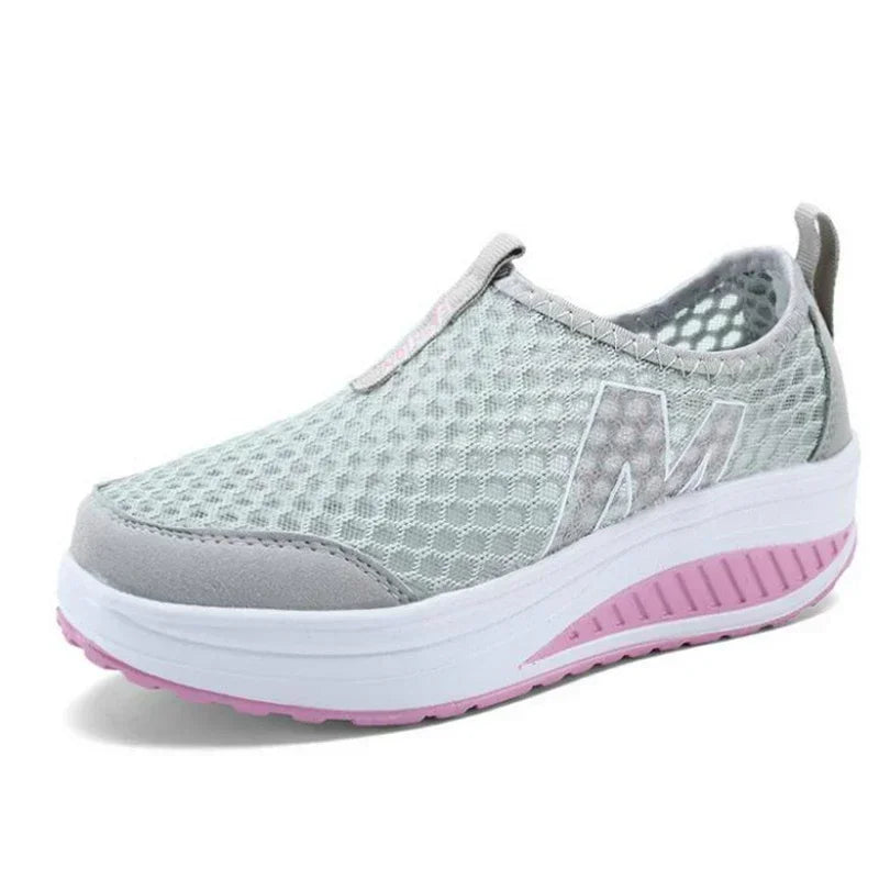 NEW Women Sneakers Breathable Waterproof Wedges Platform Vulcanize Shoes Woman Sneakers Leather Casual Shoes Tenis Feminino