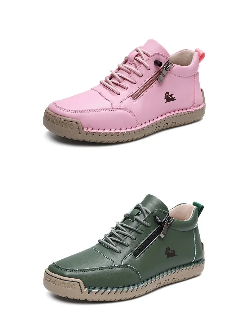 Women's Sneakers Handmade Leather Casual Shoes Outdoor Soft Sports Shoes for Men Classic Anti-slip Leather Shoe Zapatos De Mujer