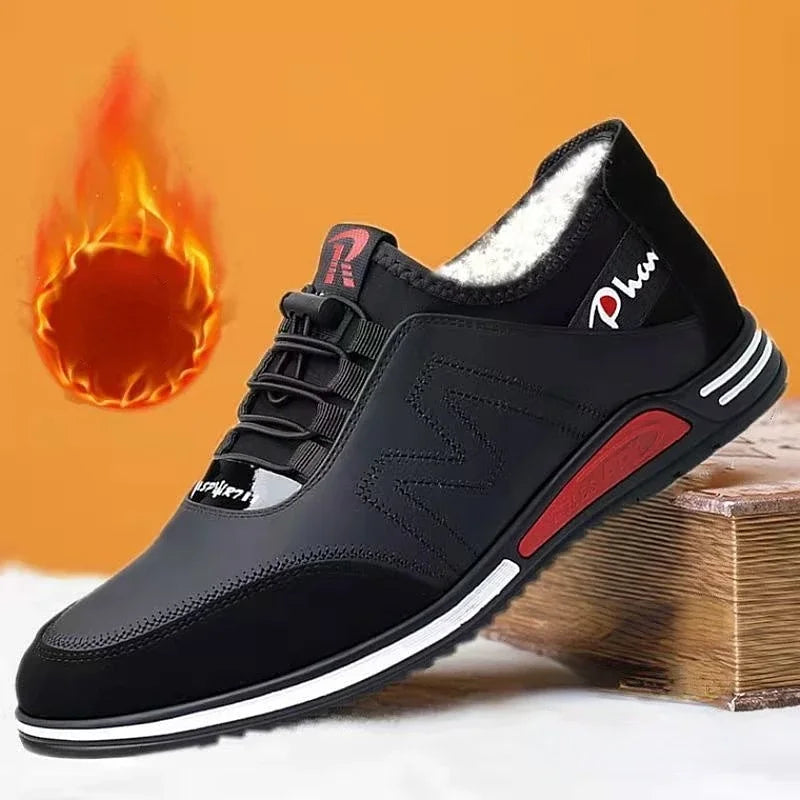 2025 Hot Men's Shoes Lightweight Leather Shoes for Men Soft Soled Male Sneakers Breathable Casual Shoes Slip on Working Footwear