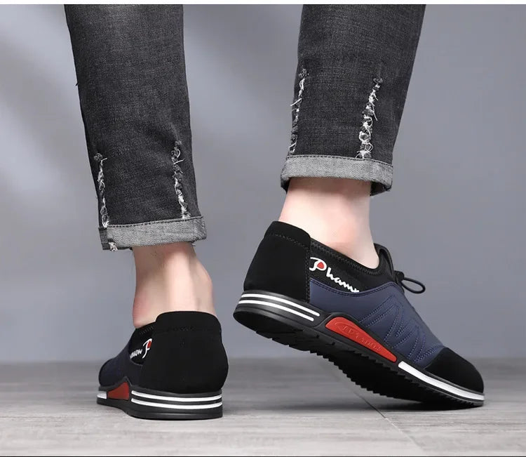 2025 Hot Men's Shoes Lightweight Leather Shoes for Men Soft Soled Male Sneakers Breathable Casual Shoes Slip on Working Footwear