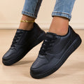 Fashion Women's Black Sneakers Breathable Flat Walking Shoes Outdoor Female Lightweight Non-slip Sports Casual Footwear