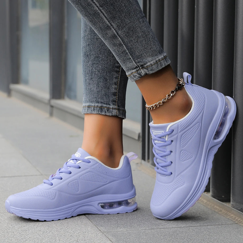 Women's Air Cushion Sneakers — Thick Sole Walking Shoes