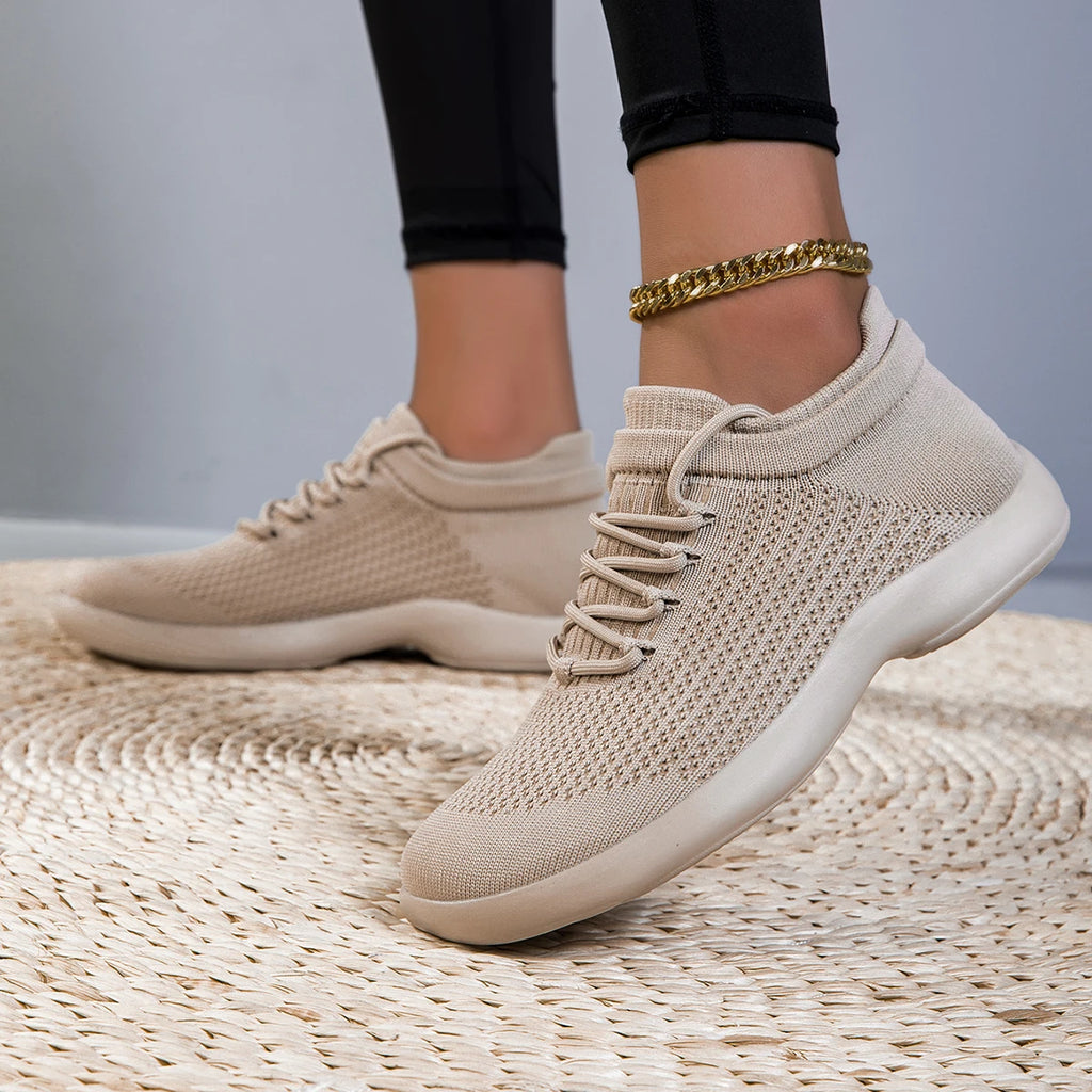 Women's Barefoot Shoes Lightweight Breathable Knit Sneakers Non-Slip Outdoor Sports Running Walking Footwear for Ladies