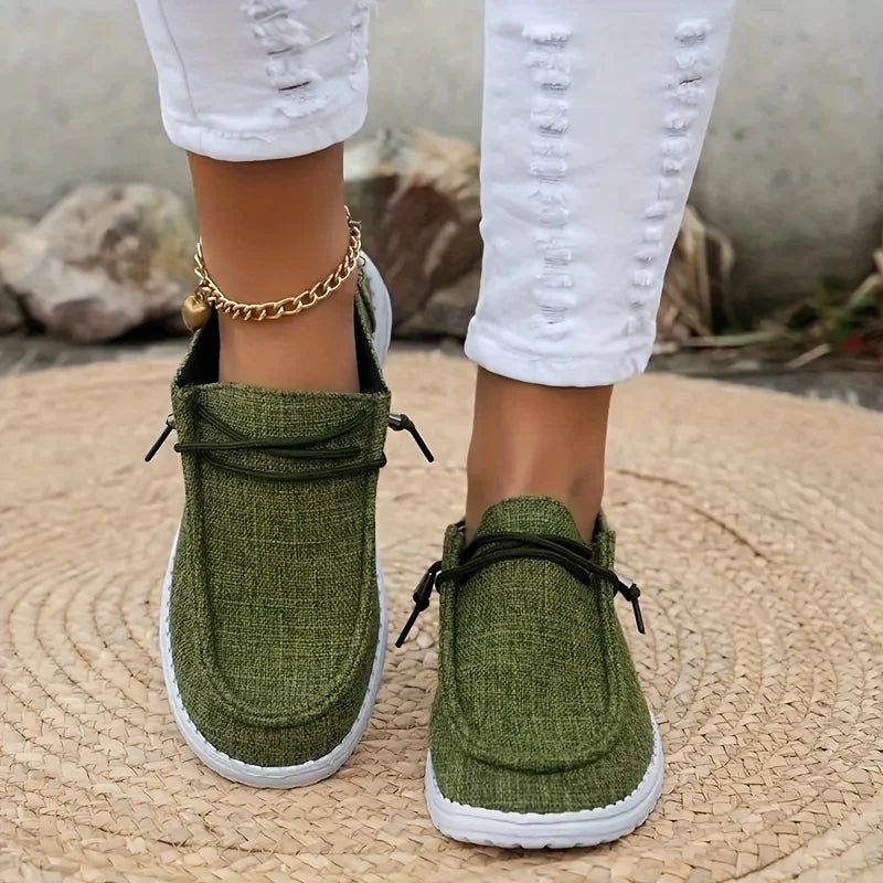 Fashionable New Sexy Comfortable Casual Sneakers for Women Spring Autumn Round Head Lace-up Lightweight Non-slip Walking Shoes