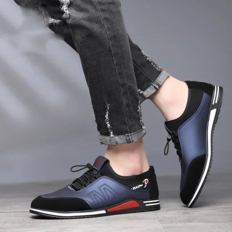 2025 Hot Men's Shoes Lightweight Leather Shoes for Men Soft Soled Male Sneakers Breathable Casual Shoes Slip on Working Footwear