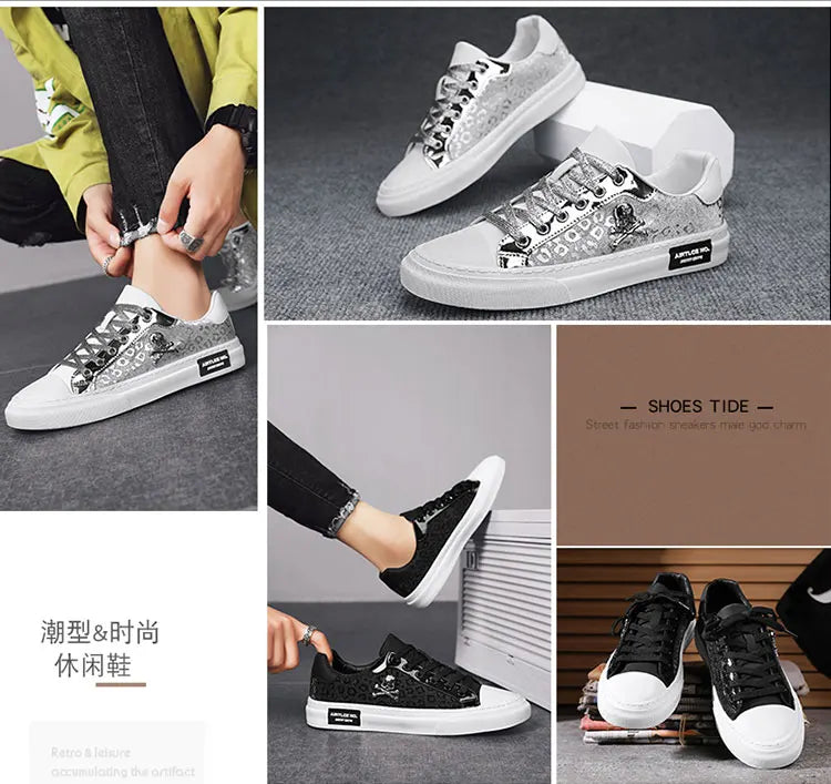 men's shoes  Casual Versatile  Flats Skateboard Shoes Breathable Lightweight Fashion Trend Sneakers