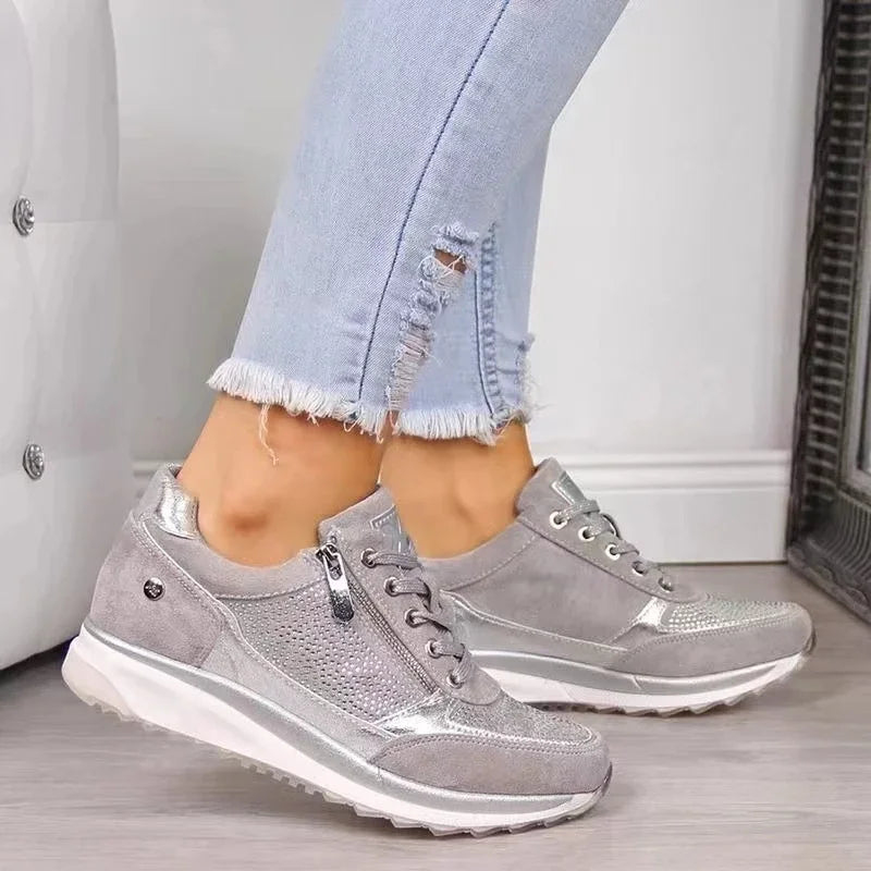 NEW Women's Wedges Sneakers Vulcanize Shoes Sequins Shake Shoes Fashion Girls Sport Shoes platprom Woman Sneakers Woman Footwear