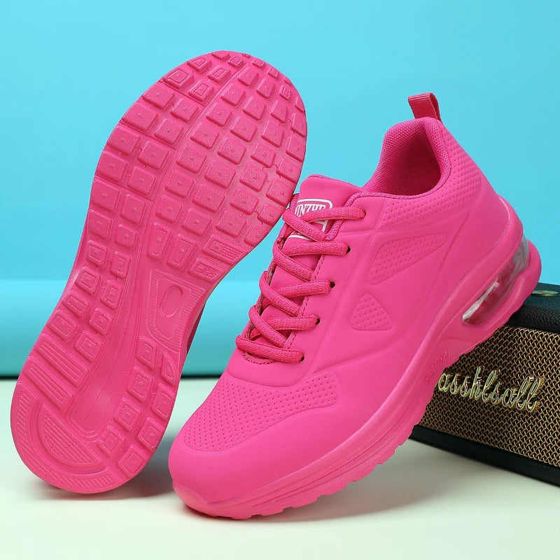 Women's Air Cushion Sneakers — Thick Sole Walking Shoes