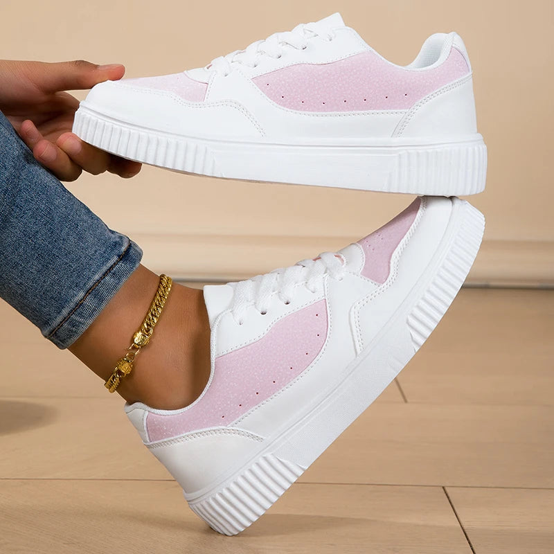 Fashion Women's Black Sneakers Breathable Flat Walking Shoes Outdoor Female Lightweight Non-slip Sports Casual Footwear