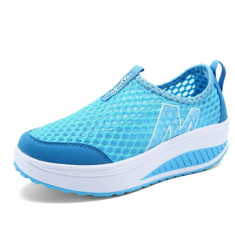 NEW Women Sneakers Breathable Waterproof Wedges Platform Vulcanize Shoes Woman Sneakers Leather Casual Shoes Tenis Feminino