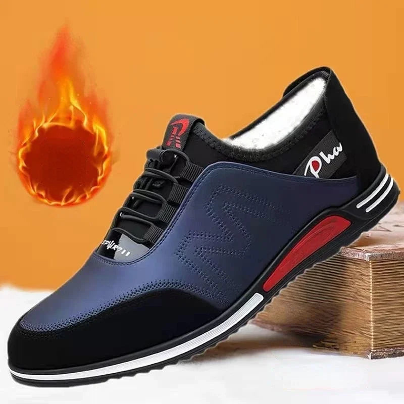 2025 Hot Men's Shoes Lightweight Leather Shoes for Men Soft Soled Male Sneakers Breathable Casual Shoes Slip on Working Footwear