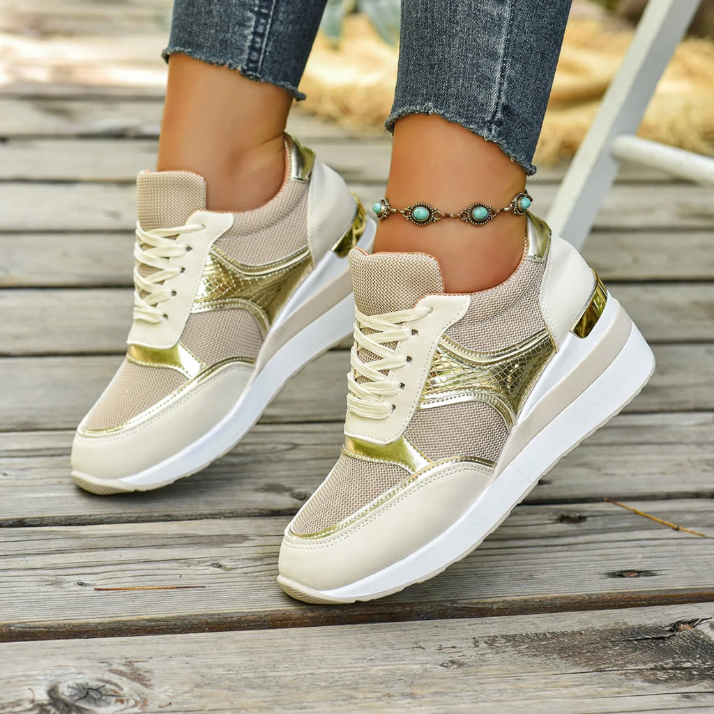 Women Sneakers Spring Walking Lace-up Casual Platform Shoes Women Big Size Outdoor Lightweight Sneakers Women Zapatos De Mujer