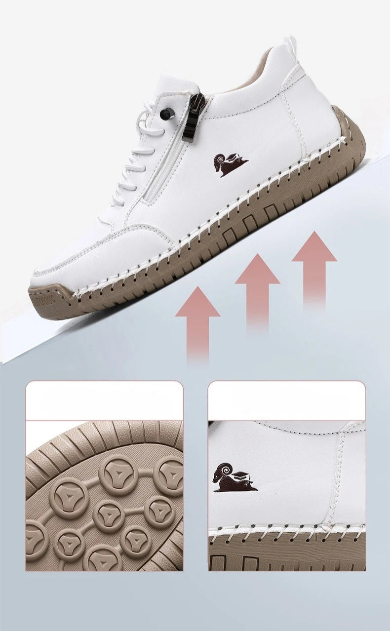 Women's Sneakers Handmade Leather Casual Shoes Outdoor Soft Sports Shoes for Men Classic Anti-slip Leather Shoe Zapatos De Mujer