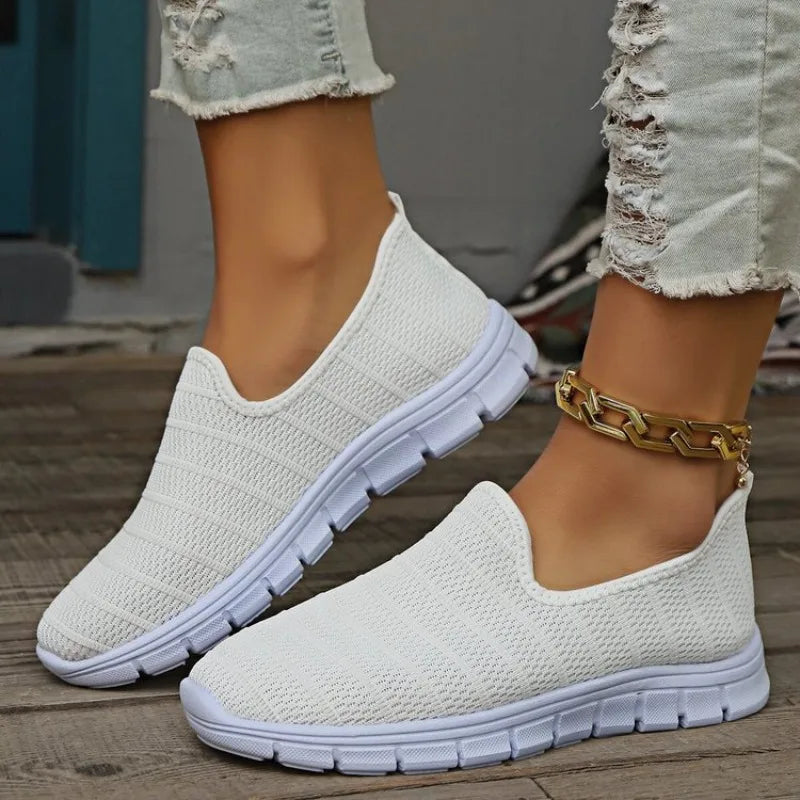 2026 Summer Sneakers Slip On Flat Shoe Women's Fashion Casual Loafers Walking Shoe Outdoor Mesh Soft Bottom Sports