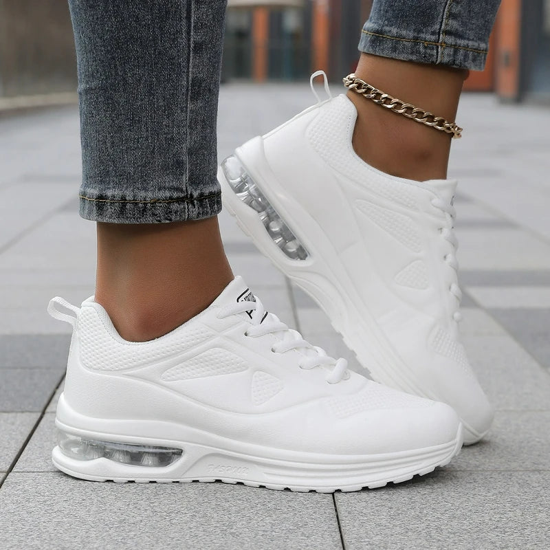 Women's Air Cushion Sneakers — Thick Sole Walking Shoes