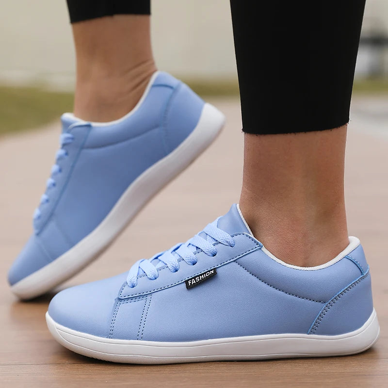 Women Shoes Wide Barefoot Shoes for Women Minimalist Artificial Leather Casual Comfortable Flats White Shoes Walking Sneakers